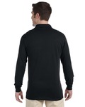 jerzees 437ml adult 5.6 oz. spotshield™ long-sleeve jersey polo Back Thumbnail