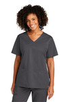 wonderwink ww4760 women's workflex ™ mock wrap top Front Thumbnail