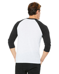 Bella + Canvas 3200 Unisex 3/4-Sleeve Baseball T-Shirt Back Thumbnail