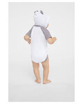 rabbit skins 4417 fine jersey infant short sleeve raglan bodysuit with hood & ears Back Thumbnail