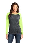 District DT262 Juniors Microburn ® Long Sleeve Raglan Tee Front Thumbnail