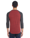 threadfast apparel 302g unisex triblend 3/4-sleeve raglan Back Thumbnail