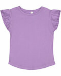 Rabbit Skins RS3339 Toddler Girls Flutter Sleeve T Front Thumbnail