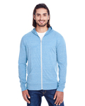 Threadfast Apparel 302Z Unisex Triblend Full-Zip Light Hoodie Front Thumbnail