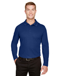 Devon & Jones DG20LT CrownLux Performance™ Men's Tall Plaited Long Sleeve Polo Front Thumbnail