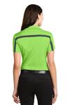 Port Authority L547 Ladies Silk Touch™ Performance Colorblock Stripe Polo Back Thumbnail