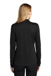 port authority l540ls ladies silk touch ™ performance long sleeve polo Back Thumbnail