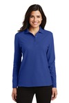 Port Authority L500LS Ladies Silk Touch™ Long Sleeve Polo Front Thumbnail