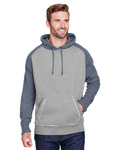 J America JA8885 Adult Vintage Heather Pullover Hood Back Thumbnail