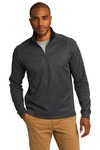 port authority k805 vertical texture 1/4-zip pullover Front Thumbnail