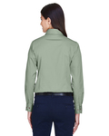 Harriton M500W Ladies' Easy Blend™ Long-Sleeve Twill Shirt with Stain-Release Back Thumbnail