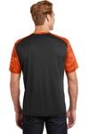 sport-tek st371 camohex colorblock tee Back Thumbnail