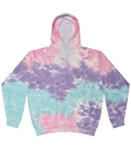 tie-dye cd877 adult tie-dyed pullover hooded sweatshirt Front Thumbnail