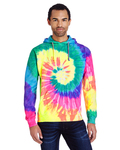 tie-dye cd877 adult tie-dyed pullover hooded sweatshirt Front Thumbnail