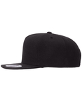 yupoong yp5089 adult 5-panel structured flat visor classic snapback cap Side Thumbnail