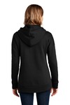 district dt1104 women's perfect weight ® fleece drop shoulder full-zip hoodie Back Thumbnail