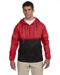 harriton m750 adult packable nylon jacket Side Thumbnail