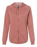 Independent Trading Co. PRM2500Z Women's California Wave Wash Full-Zip Hooded Sweatshirt Front Thumbnail