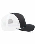 pacific headwear 104br trucker snapback braid cap Side Thumbnail