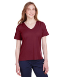Devon & Jones DG20WB Ladies' CrownLux Performance Plaited Rolled-Sleeve Top Front Thumbnail
