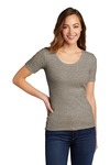 district dt6020 women's v.i.t. ™ rib scoop neck tee Front Thumbnail