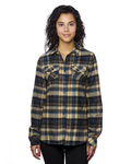 burnside b5210 ladies' plaid boyfriend flannel shirt Front Thumbnail