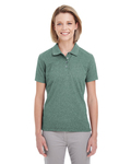ultraclub uc100w ladies' heathered piqué polo Front Thumbnail