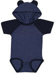 Rabbit Skins 4417 Infant Character Hooded Bodysuit with Ears Front Thumbnail