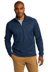 port authority k805 vertical texture 1/4-zip pullover Front Thumbnail