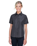 harriton m580w ladies' key west short-sleeve performance staff shirt Back Thumbnail