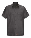 red kap sy60 short sleeve solid ripstop shirt Front Thumbnail