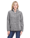 j america ja8451 ladies' epic sherpa 1/4 zip Front Thumbnail