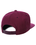 Yupoong 6089 Adult 6-Panel Structured Flat Visor Classic Snapback Back Thumbnail