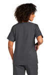 wonderwink ww4760 women's workflex ™ mock wrap top Back Thumbnail