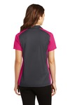 sport-tek lst652 ladies colorblock micropique sport-wick ® polo Back Thumbnail