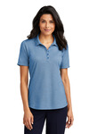 port authority lk830 ladies fine pique blend polo Front Thumbnail