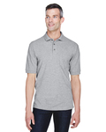 harriton m265p men's 5.6 oz. easy blend™ polo with pocket Front Thumbnail