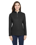 core365 ce405w ladies' fusion chromasoft™ pique quarter-zip Front Thumbnail