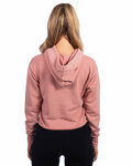 next level 9384 ladies' cropped pullover hooded sweatshirt Back Thumbnail