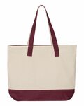 q-tees q1300 19l zippered tote Back Thumbnail