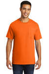 port & company pc61p essential pocket tee Front Thumbnail