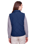 ultraclub uc709w ladies' dawson quilted hacking vest Back Thumbnail