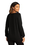 Port Authority LK5600 Ladies Luxe Knit Jewel Neck Top Back Thumbnail