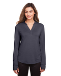 north end ne400w ladies' jaq snap-up stretch performance pullover Back Thumbnail
