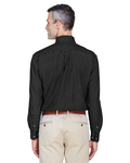Harriton M550T Men's Tall 6.5 oz. Long-Sleeve Denim Shirt Back Thumbnail