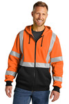 CornerStone CSF300 A107 Class 3 Heavy-Duty Fleece Full-Zip Hoodie Front Thumbnail