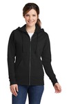 Port & Company LPC78ZH Ladies Core Fleece Full-Zip Hooded Sweatshirt Front Thumbnail