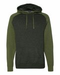 independent trading co. ind40rp raglan hooded sweatshirt Front Thumbnail