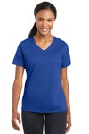 sport-tek lst340 ladies posicharge ® racermesh ® v-neck tee Front Thumbnail