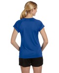 champion cw23 ladies' 4.1 oz. double dry® v-neck t-shirt Back Thumbnail